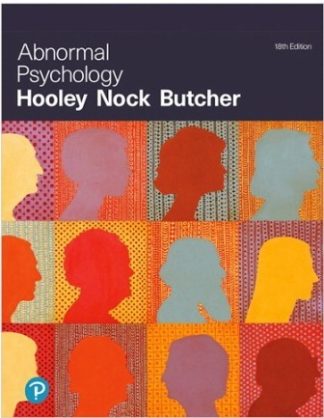 Abnormal Psychology 18th Edition Hooley Test Bank
