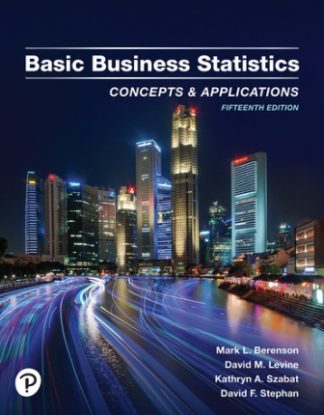 Basic Business Statistics 15th Edition Berenson Solution Manual 