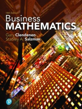 Business Mathematics 14th Edition Clendenen Solution Manual