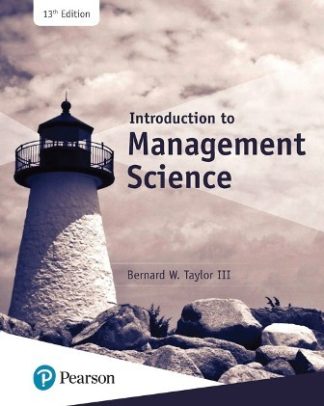 Introduction to Management Science 13th Edition Taylor Test Bank