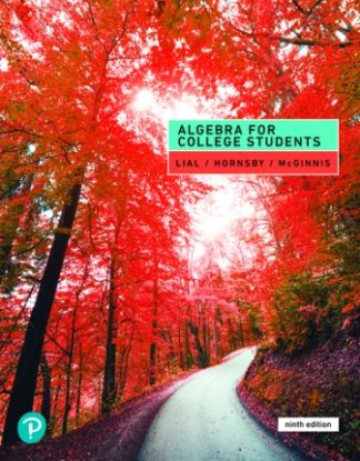Algebra for College Students 9th Edition Lial Test Bank
