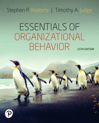 Essentials of Organizational Behavior 15th Edition Robbins Solution Manual