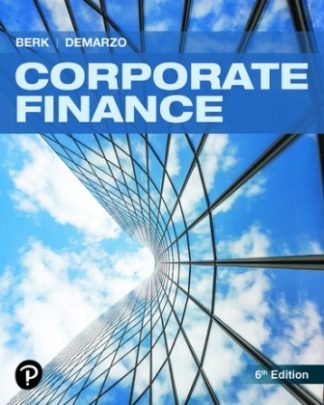Corporate Finance 6th Edition Berk Solution Manual