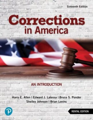 Corrections in America An Introduction 16th Edition Allen Test Bank