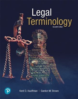 Legal Terminology 7th Edition Kauffman Test Bank