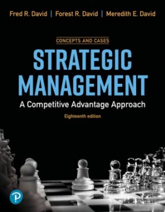 Strategic Management A Competitive Advantage Concept and Cases 18th Edition David Solution Manual