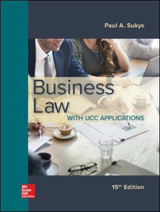 Business Law with UCC Applications 15th Edition Sukys Solution Manual