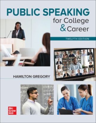 Public Speaking for College and Career 12th Edition Gregory Test Bank