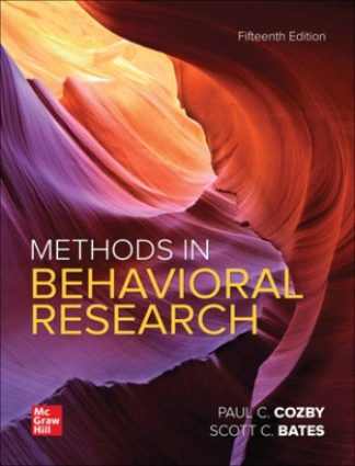 Methods in Behavioral Research 15th Edition Cozby Solution Manual