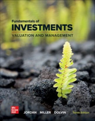 Fundamentals of Investments Valuation and Management 10th Edition Jordan Test Bank