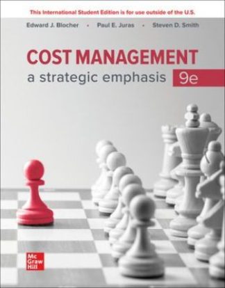 Cost Management A Strategic Emphasis 9th Canadian Edition Blocher Test Bank