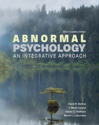 Abnormal Psychology 6th Canadian Edition Barlow Test Bank