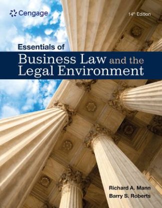 Essentials of Business Law and the Legal Environment 14th Edition Mann Test Bank