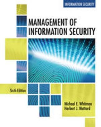 Management of Information Security 6th Edition Whitman Solution Manual