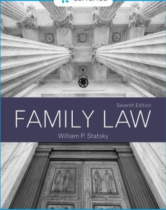 Family Law 7th Edition Statsky Test Bank